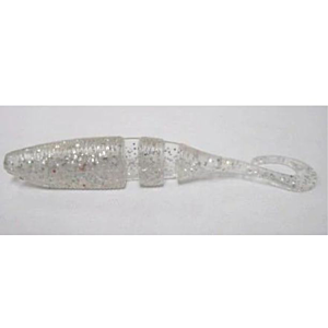 Shad Lake Fork Sickle Tail Baby Shad 2.25 inch.Crystal Ice 15/pac
