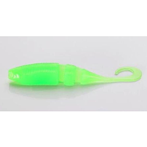 Shad Lake Fork Sickle Tail Baby Shad 2.25 inch.Chart Glow 15/pac