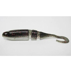 Shad Lake Fork Sickle Tail Baby Shad 2.25 inch.Black Pearl 15/pac