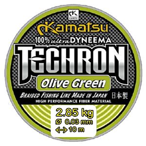 Fir Multifilament-textil  Konger Techron Olive 100m 0.06mm