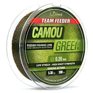 Fir Monofilament Team Feeder By Dome Camou Green 300m 0.20mm 5.30kg