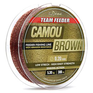 Fir Monofilament Team Feeder By Dome Camou Brown 300m 0.20mm 5.30kg