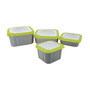 Cutie Pentru Momeala Matrix Grey/Lime Bait Boxes Solid Tops 2pt/1 litru Solid Top