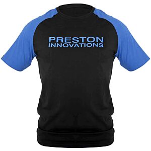 Tricou Preston Raglan Lightweight T-Shirt Black & Blue L