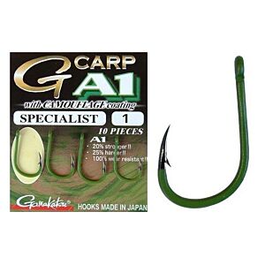 Carlige Gamakatsu A1 Carp Green Specialist Nr.1 10/pac