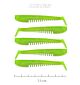 Shad Nevis Impulse 7.5cm 5/pac Verde Neon-Sclipici
